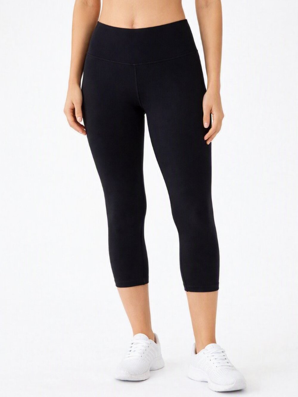 NWOT Johnny Was Black High-Waist Capri Designer Leggings Women's XS Yoga Pilates